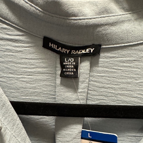 🆕 Hilary Radley Sky Blue Casual Button Down Shirt. XL. NWT!💥💥 - Picture 2 of 6
